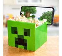 Minecraft Creeper Snack Bowl With Phone Holder, Officially Licensed Ceramic Gaming Gift For Boys Girls Kids Adults, Paladone