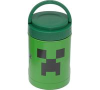 Puckator Officiallty Licensed Minecraft Creeper Reusable Stainless Hot & Cold Thermal Insulated Lunch Pot/Snack Pot 500ml