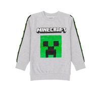 Minecraft Creeper & Tnt Sequin Panel Sweatshirt | Unisex Kids Grey | Size: 11-12 Years Minecraft Grey 11-12 Years