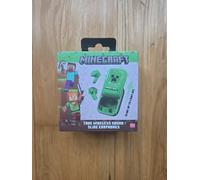 Minecraft Creeper TWS Wireless Earphones with LED Light Up Slider Charging Case