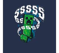 Minecraft Creepersss Unisex T-Shirt - Navy - XXL