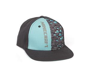 Minecraft Diamond Crafting Premium Snap Back Hat Grey (56 (8-12 Years), Grey)(Size: Medium / Large)