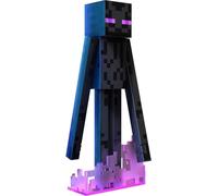Minecraft Diamond Enderman Action Figure with Accessories Including Flocked Gras