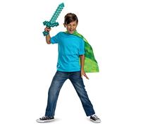 Minecraft Diamond Sword and Creeper Cape Fancy Dress Set for Kids | Officially Licensed by Disguise, Inspired by Iconic Minecraft Movie, Complete Boys Dress Up, Gift for Gamer Kids