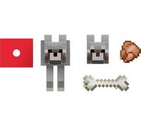 Minecraft Diamond Wolf Action Figure with Accessories Including Magnetic Bone, 5