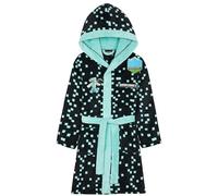 Minecraft Dressing Gown for Boys Fleece Hooded Bathrobe with Pockets Creeper Loungewear Nightwear Teens Gamer Gifts for Boys (7-8 Years, Teal)