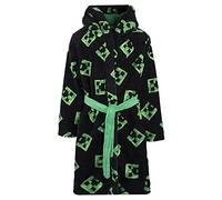 Minecraft - Dressing Gown - Kids Fleece Hooded Dressing Gown with Creeper Design Official Merchandise - Boys Dressing Gowns for Kids - Boys' Sleepwear & Robes - Age 5-6 Years