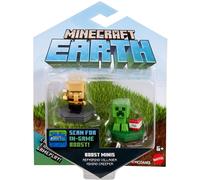 Mattel Minecraft Earth Boost Mini 5 cm Set of 2 Beige / Green