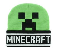 Minecraft Face Creeper Beanie in Green Minecraft Green One Size
