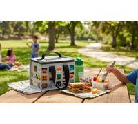 Minecraft Faces Insulated Lunch Bag with Zip and Carry Handles: Three