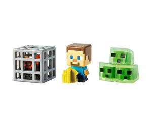 Minecraft Farming Steve, Spawning Spider & Slime Cubes Mini-Figures