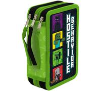 Minecraft Filled Triple Pencil Case
