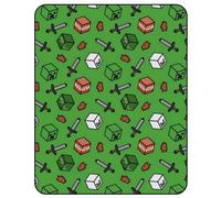 Minecraft Flannel Symbols Blanket Multi