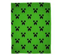 Minecraft Fleece Creeper Blanket In Green Green