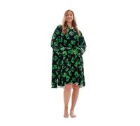 Minecraft Fleece Sherpa Lined Oversized Blanket Hoodie In Black Black