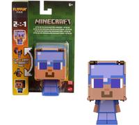 MINECRAFT Flippin' Figs Steve Figure 9Cm Steve Enchanted Armor JCN19