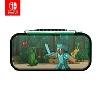 Minecraft Forest Battle, Licensed for Switch, Built-In Stand, Game Storage Pockets, Glows-in-the-Dark, Durable Protection