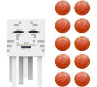 Minecraft Toys, Fireball Ghast Figure with 10 Shooting Discs, Video-Game Collectible, Gifts for Kids and Fans, HDV46
