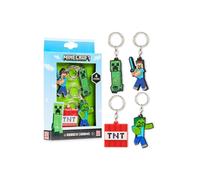 Minecraft Gift Set With 4 Rubber Charms Minecraft Multicolor