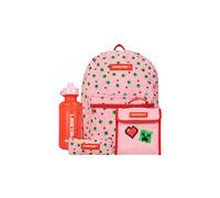 Minecraft Girl's Kids Backpack 4 Piece Set in Pink Minecraft Pink One Size