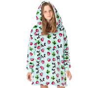 Minecraft Girl's Kids Blanket Hoodie (Blue) in Blue Minecraft Blue One Size