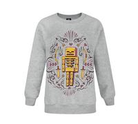 Minecraft Girl's Kids Sweatshirt (Grey) in Grey | Size: 5-6 Years Minecraft Grey 5-6 Years