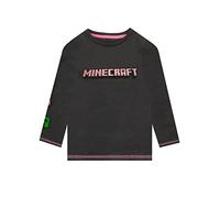 Minecraft Girls Long Sleeve Top Black 7-8 Years