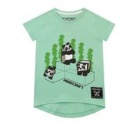 Minecraft Girls Panda T-Shirt Green 5-6 Years