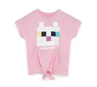 Minecraft Girls Pink Kitty Cat Short Sleeved T-Shirt - 7-8 Years