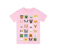 Minecraft Girls T-Shirt Pink Age 8 to 9 Years
