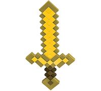 Minecraft Gold Accessory Sword, 20" / 50cm, One Size | Officially Licensed by Disguise, Toy Sword, Pixel Design, Inspired by Iconic Boys Game and Movie