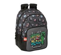 MINECRAFT GRAFFITI - Children's School Backpack, Ideal for Children of Different Ages, Comfortable and Versatile, Quality and Resistance, 32 x 15 x 42 cm