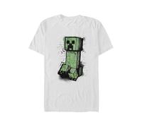 Minecraft - Graffiti Creeper Heather Grey - T-Shirt - grey - S - 97% Cotton, 3% Polyester,Jersey S