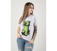 Minecraft - Graffiti Creeper Heather Grey - T-Shirt - grey - XXL - 97% Cotton, 3% Polyester XXL