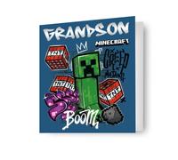 Minecraft Grandson Birthday Card