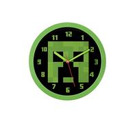 Minecraft Wall Clock, Green & Black, One Size