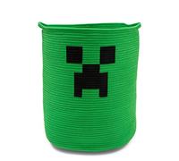 Minecraft Green Creeper Woven Cotton Rope Hamper Storage Basket