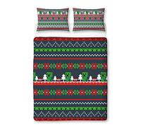 Minecraft Greetings Design Double Duvet Cover Set | Reversible 2 Sided Bedding Including Matching Pillow Case