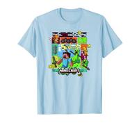 Minecraft Group Shot Survival Mode Pink Pop T-Shirt