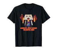 Minecraft Halloween Steve Run Ghasts Just Wanna Have Fun T-Shirt