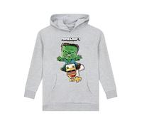 Minecraft Hoodie For Boys, Chicken Jockey Kids Hoodie, Gamer Hooded Sweatshirt, Grey 9-10 Years