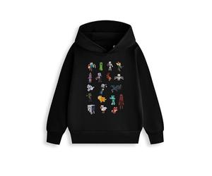 Minecraft Hoodie for Boys with Sprites and Creeper Design Options | Black Graphic Hoodie for Kids and Teens | Steve, Skeleton, Zombie | Hoodie with Video Game Villains