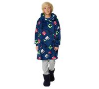 Minecraft Childrens/kids Icons Sherpa Fleece Oversized Hoodie Blanket Blue/green (One Size)