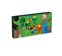 Minecraft Isometric Letterbox Light Up Canvas in Green Minecraft Green