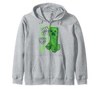 Minecraft KA-BOOM! Creeper And TNT Pixel Art Zip Hoodie