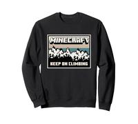 Minecraft Keep On Climbing Warm Landscape Logo Sweatshirt, Adult Unisex, Black, Small