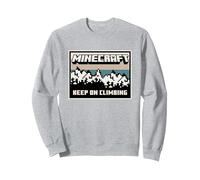 Minecraft Keep On Climbing Warm Landscape Logo Sweatshirt, Adult Unisex, Heather Grey, Medium