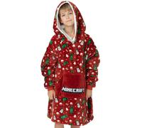Minecraft Kids Blanket Hoodie (Unisex Kids Red) in Red Minecraft Red One Size