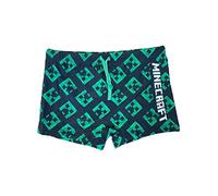 Minecraft Kids Costume - Kid Swimming Suit - Boys Swimsuit - Boys Pool Costume - Beach Bathing Suit- Minecraft Clothing [Steve Monsters] (UK, Age, 6 Years, Regular, Black)