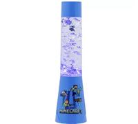 Minecraft Kids LED Glitter Flow Lamp Blue & Clear